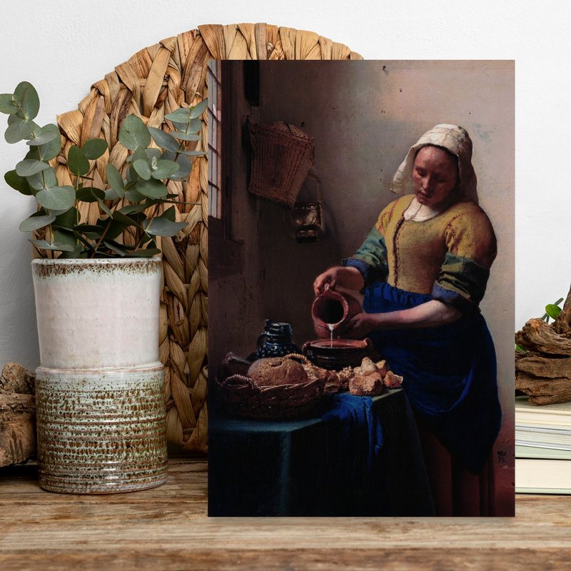 «The Milkmaid», impression murale contemporaine classique, H 18 po x l 12 po