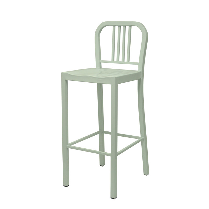 Chacon Counter Stool with Metal Frame, White