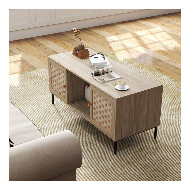 Élégante table basse à tissage Veener