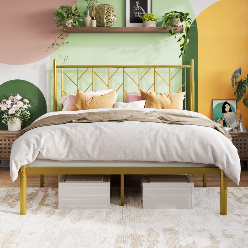 Nancarrow Metal Slat Bed, Full/Double, Gold