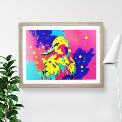 Splashed Duck Abstract - Framed Print