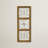 Maxwell Wood Distressed Panel Scroll Brown Wall Decor with Bronze Metal Scrollwork