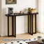 Console ovale en rotin - canapé de style campagnard en bois 47,8 po, table d'appoint, table de vestibule pour le couloir ou le salon, espresso-923310247