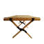 Table de patio pliable en bois naturel