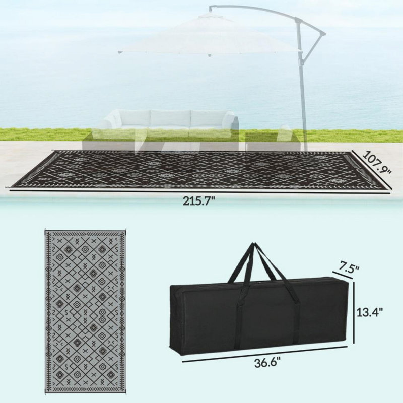 Tapis d'extérieur, tapis réversible pour patio
