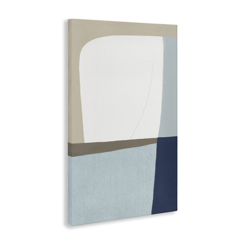 Toile à motif géométrique naturel, design par Hannah Dawson, H 24 po x l 16 po