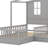 Solid Bed L Structure With Fence And Slatted Frame