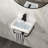 17" Wall-Mounted Single Bathroom Sink with Towel Rack