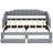 Twin Xl Size Gray Daybed With Extendable Function, Led And Two Storage Drawers, Pine Wood Structure Upholstered To King Gray, Improves Room Utility-1797870771