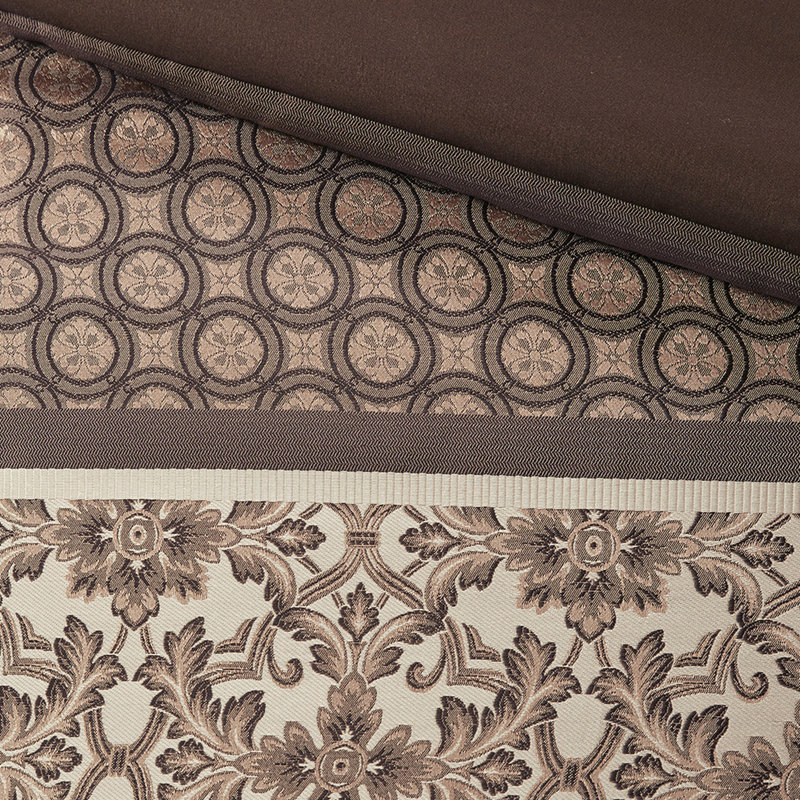 Édredon 7 pièces pour grand lit rouge - édredon traditionnel, lavable à la machine, coussins décoratifs 100% goutte