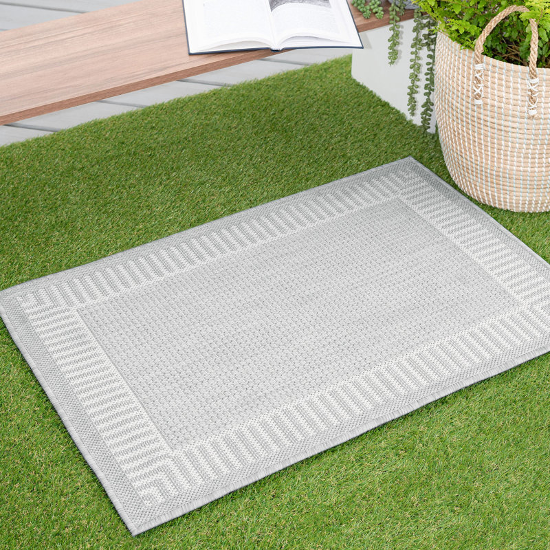 Tapis gris à imprimé animal Benu, Rectangle 2 pi x 3 pi