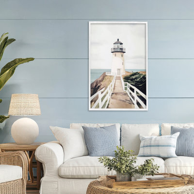 Aquarelle, sentier du phare, estampe numérique, conception de Sissi et Seb