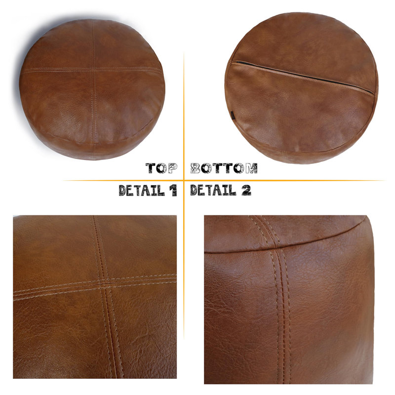 Housse de pouf non rembourrée seulement, Amaretto