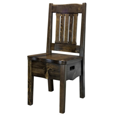 Chaise d'appoint Kishea Collection Live Edge, teinture jacobine et laque transparente