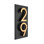 Floating 2-Number Vertical Sign, Black /w/ Black / Gold Modern Font Numbers