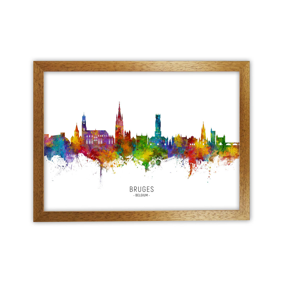 Bruges Belgium Skyline by Michael Tompsett - Print