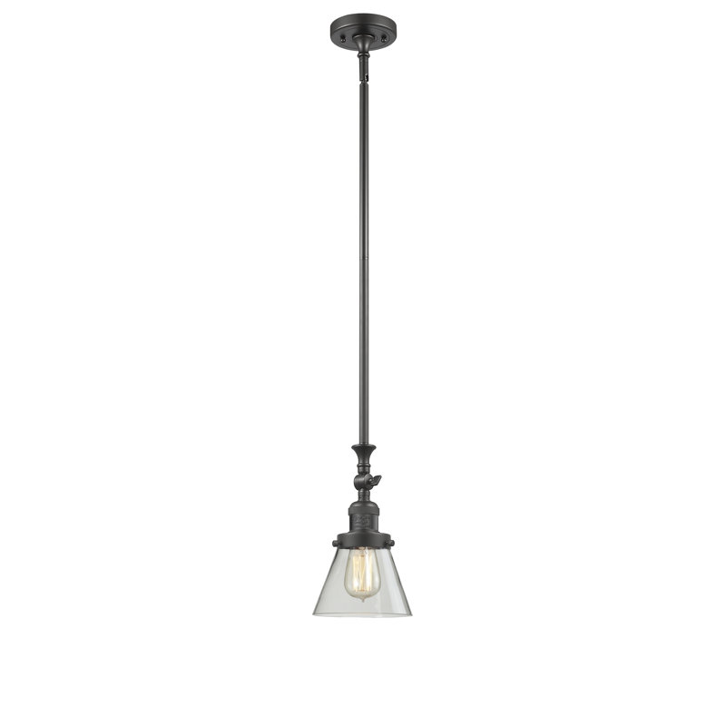 1 - Light Single Pendant, Oil Rubbed Bronze, Clear