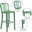 Anietra Slat Back Commercial Stool - Modern Metal Galvanised Steel-1182899942