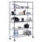 48'' W Steel Shelving Unit with Wheels