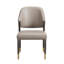Chaise d'appoint rembourrée en bois taupe Collette - Ensemble de 2-123993894