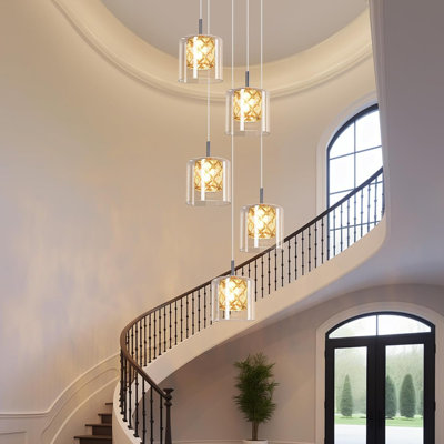 - Light Stainless Stee Cylinder Pendant