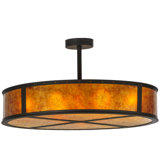 Rustic Lodge 8 - Light Semi Flush Mount