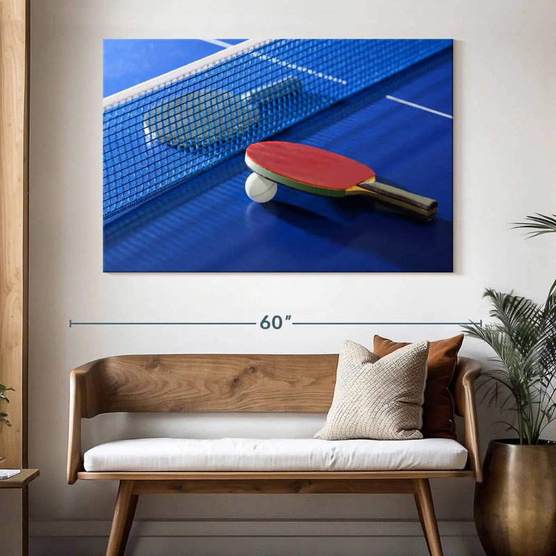 Tennis de table bleu Sirci, H 34 po x l 51 po