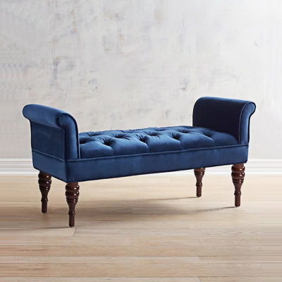 Laiza Cotton Blend Upholstered Bench