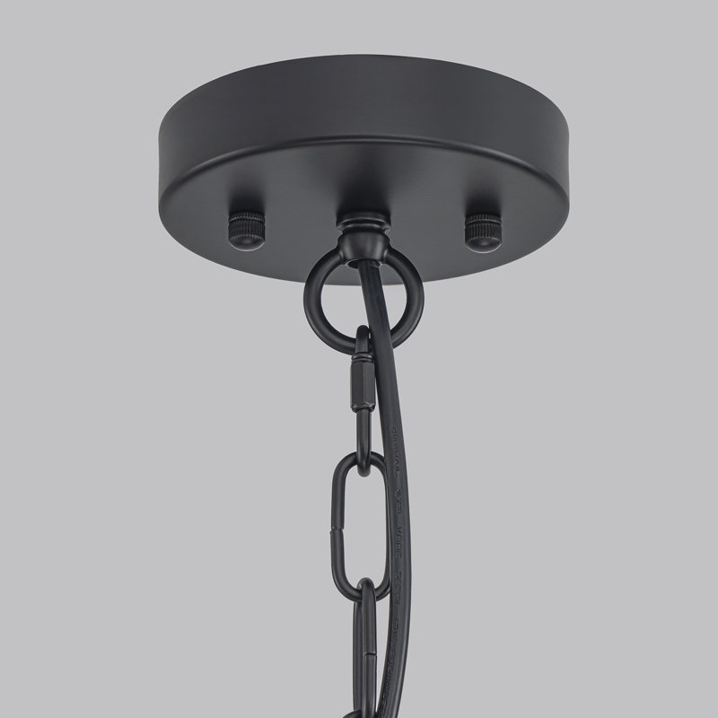 Armenio 6 - Lustre industriel géométrique cylindrique à intensité variable, Black&Brown