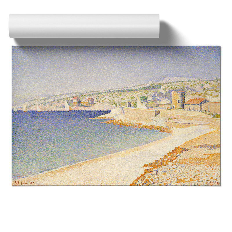 The Jetty At Cassis, Opus by Paul Signac - No Frame Painting, 30cm H x 42cm W x 0.1cm D