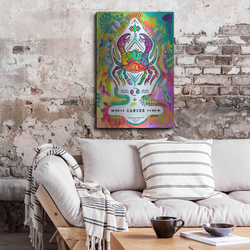 Luxe Art «Cancer» par Dean Russo, métal «Cancer» par Dean Russo, H 36 po x l 24 po