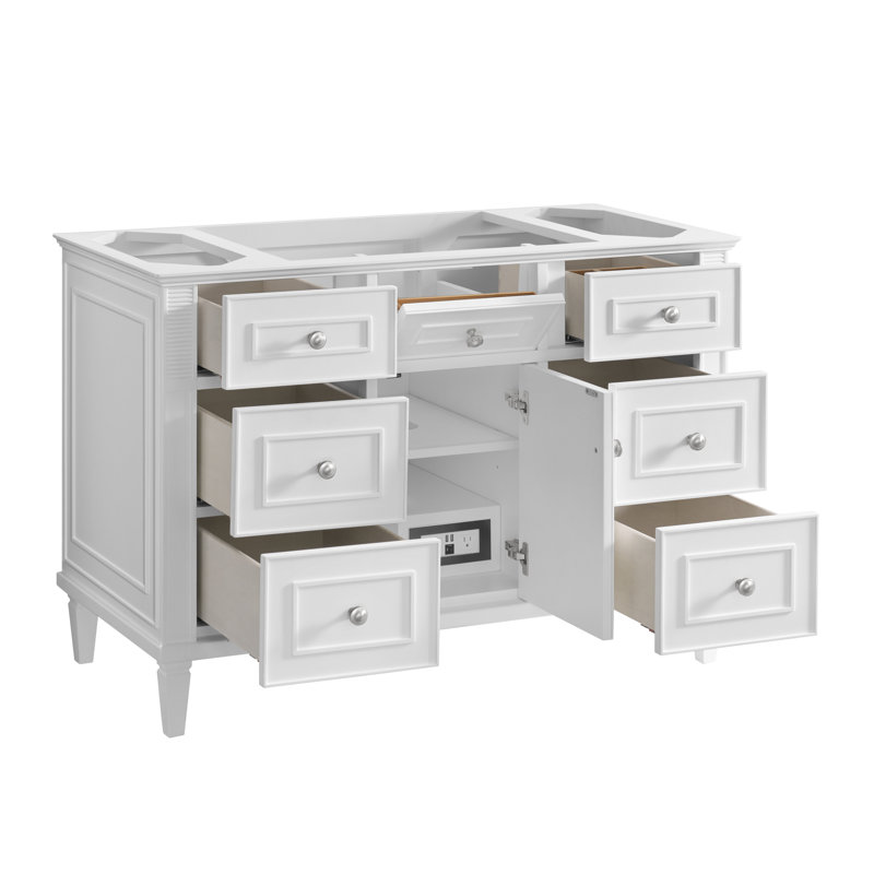 Lorelai 48'' W Single Vanity, Bright White, Parisien Bleu