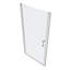 Porte de douche pivotante universelle à réglage de 1 3/8 po, ouverte à l'extérieur, avec verre trempé de 1/4 po et finition chrome poli 2472-122517040