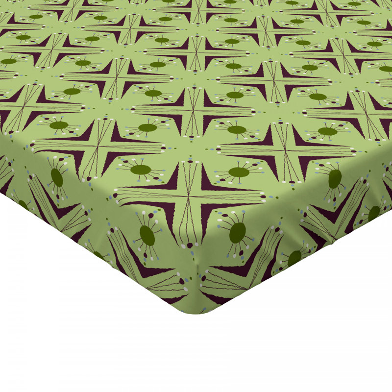 Microfiber Geometric Fitted Sheet, Full Fitted Sheet