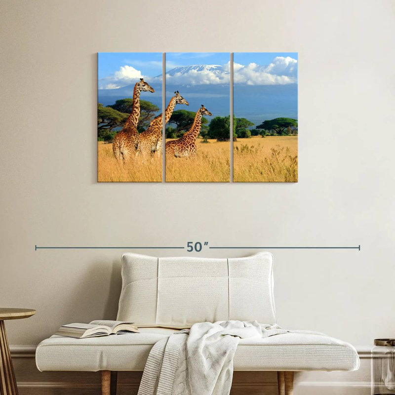 Alvord Dallying Giraffes, H 24 po x l 38 po