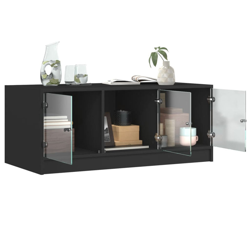 Matasha Coffee Table with Storage, Black