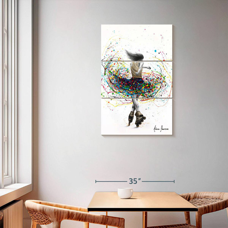 Senne Rainbow Rollerblader, 57" H x 36" W