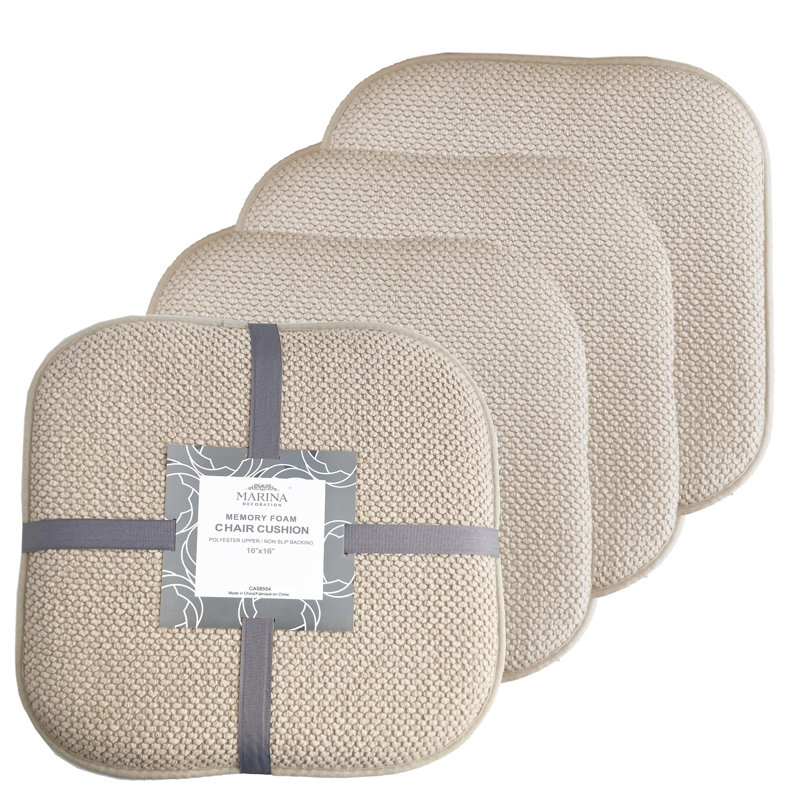 Coussin de siège en mousse viscoélastique antidérapante Honeycomb, Lin