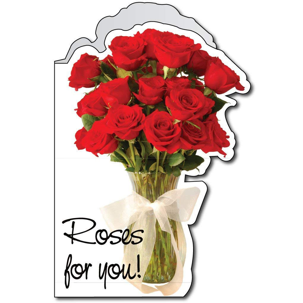 The Holiday Aisle® 3-Foot Giant Roses Valentine's Day Card | Wayfair