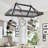 Handcrafted Carnival Rectangle Ceiling Pot Rack with 18 Hooks