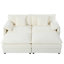 (Old: W3163S00013) Canapé modulaire à assise profonde avec 2 repose-pieds et coussins moelleux, causeuse modulaire pour salon, appartement, bricolage, beige-116988246