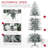 7.5Ft Tall Prelit Artificial Christmas Tree With Snow Flocked Branches And Warm Yellow Clear Lights, Auto Open Design, Extra Bulb Included