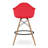 Modholic Eiffel Counter Stool With Arms, Red-71243326