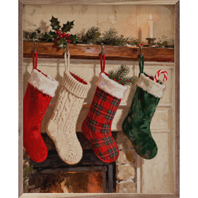 Stockings Hung On Fireplace