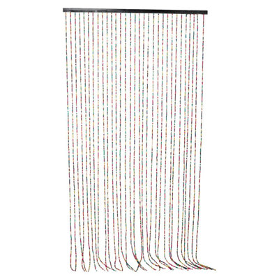 Tamalenus Beaded Semi Sheer Single Curtain Panel