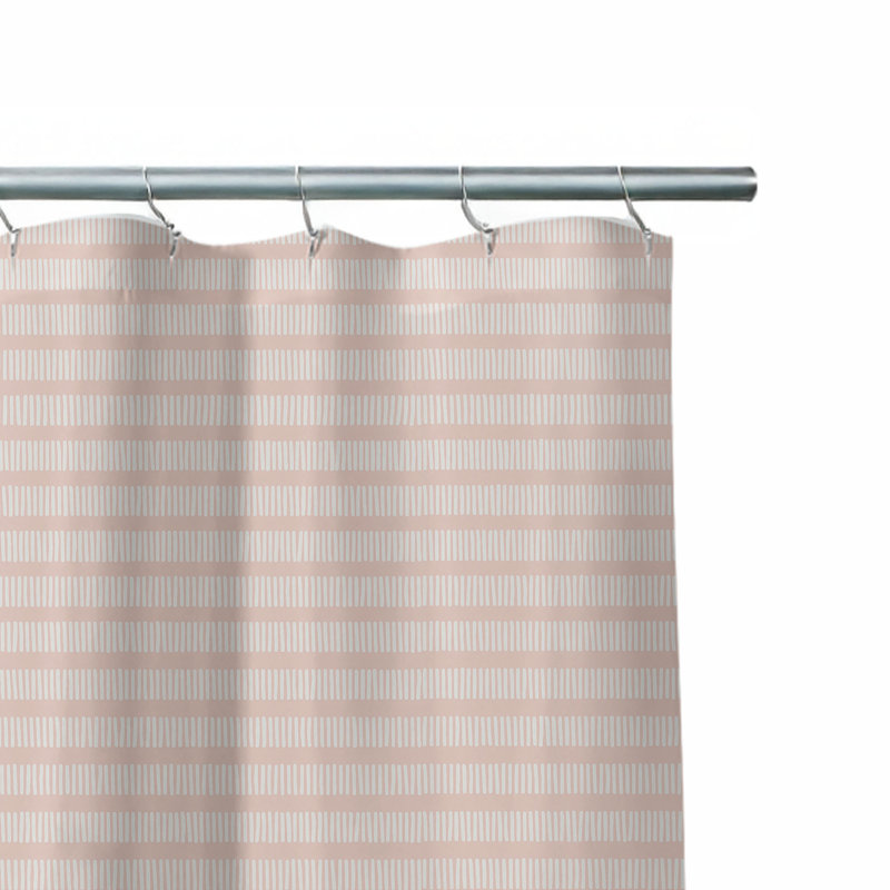 Rideau de douche ultraléger Stia, Rose rayé 4