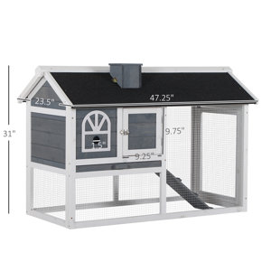 Tucker Murphy Pet™ Reza Weather Resistant Rabbit Hutch with Ramp ...