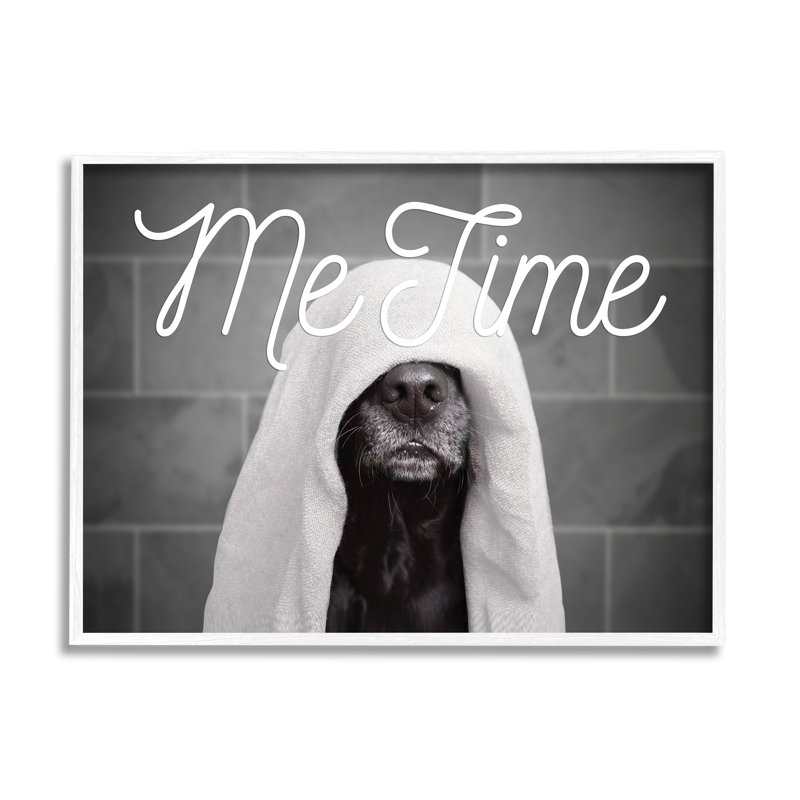 «Me Time Pet Dog», surdimensionné, encadré sur fond blanc par Adobe Stock, H 24 po x l 30 po
