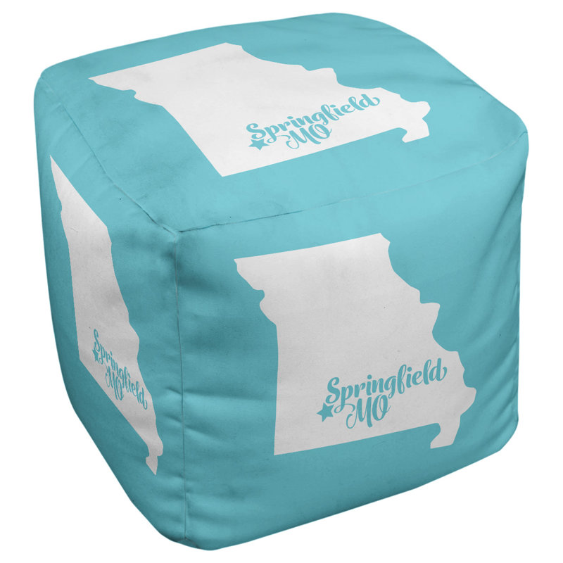 Repose-pieds à cubes missouri Springfield, Bleu sarcelle