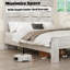 Tête de lit pour grand lit, lit plateforme en bois avec conception silencieuse, aucun sommier nécessaire, assemblage facile et rangement sous le lit-846755414-846755415